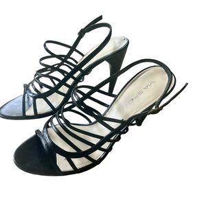 Via Spiga Black Strappy Heels Size 9
